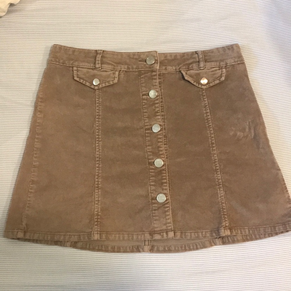 BDG Corduroy Button-Down Mini Skirt